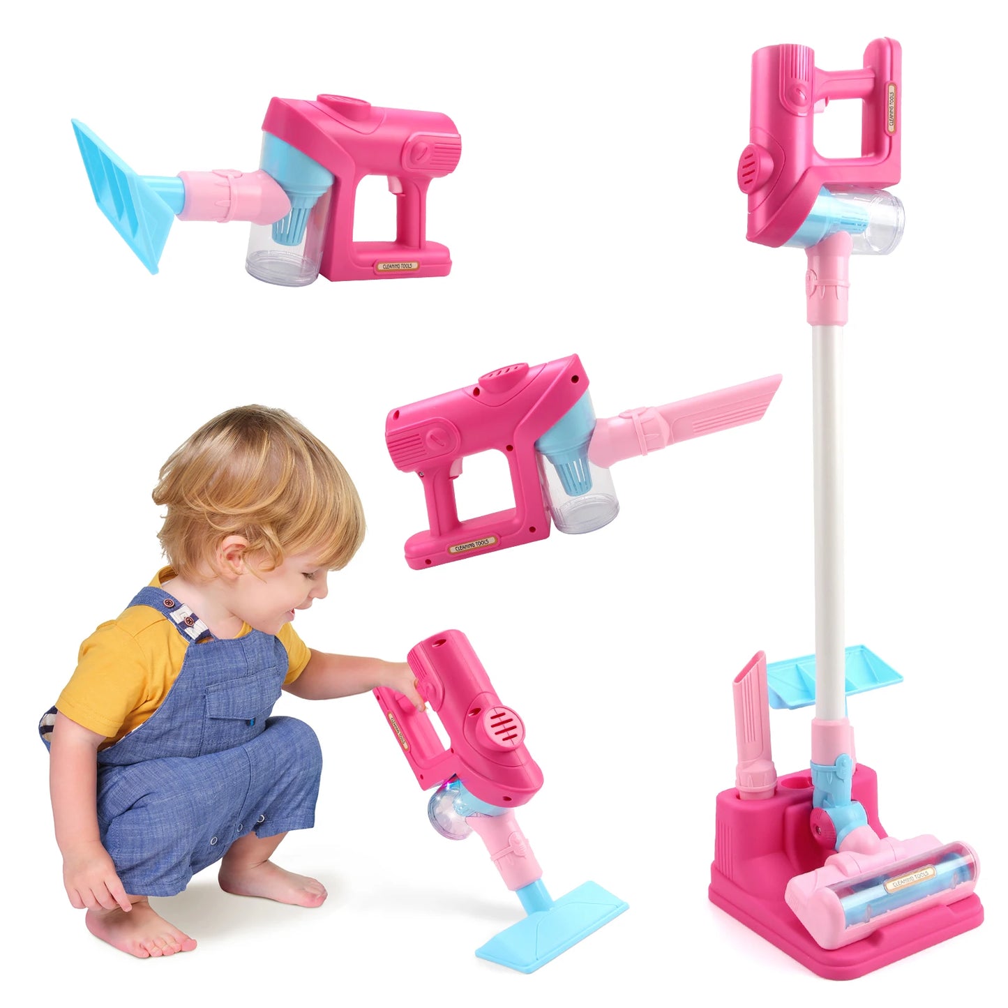 Electric Mini Vacuum Cleaner Simulation Housework Dust Catcher with Light and Music