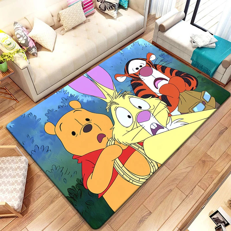 Winnie the Pooh Cartoon Printed Carpet .Living Room Bedroom Entrance Door Mat ,Sofa ,Toilets,Home Decoration Carpet. Picnic Rug