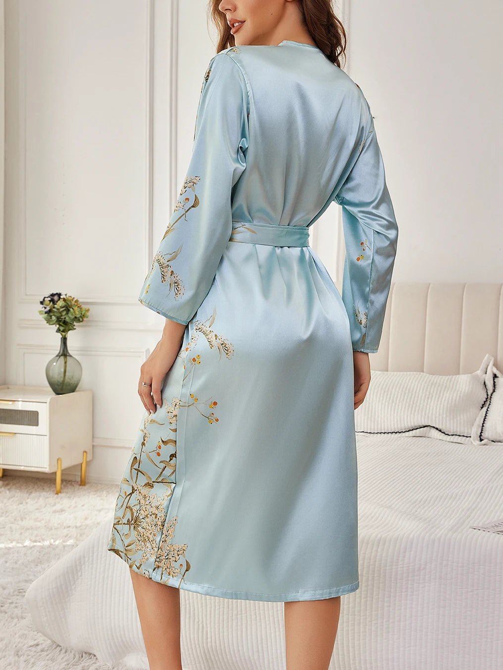 Elegant Robe Floral Print