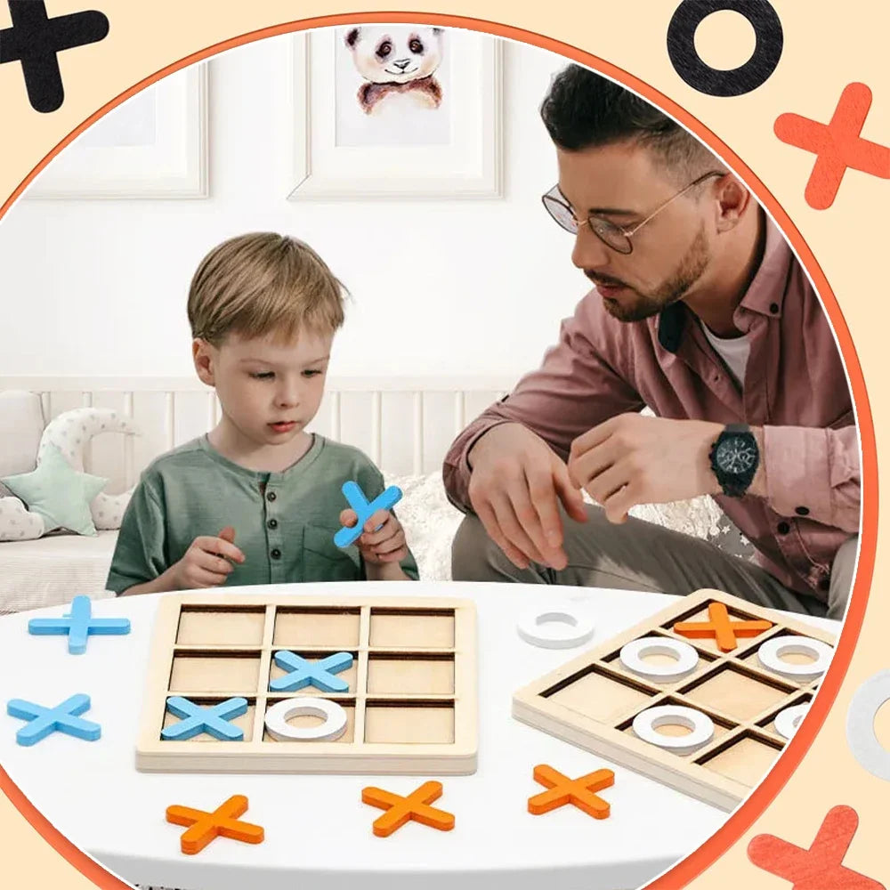 Wooden XO Tic Tac Toe Game Mini
