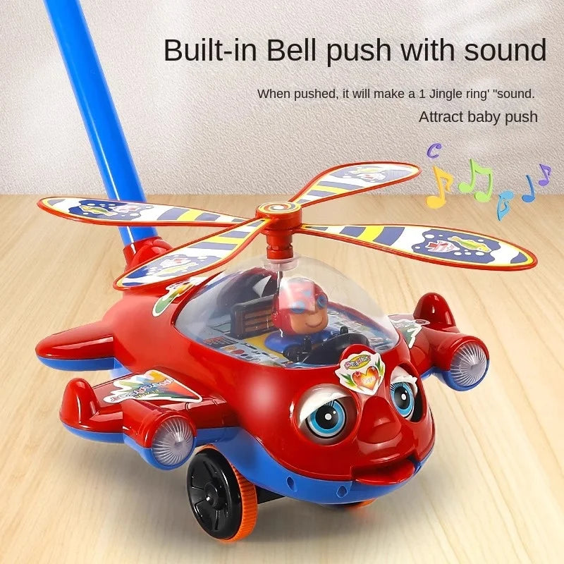 Hand Push Airplane Stroller Toy