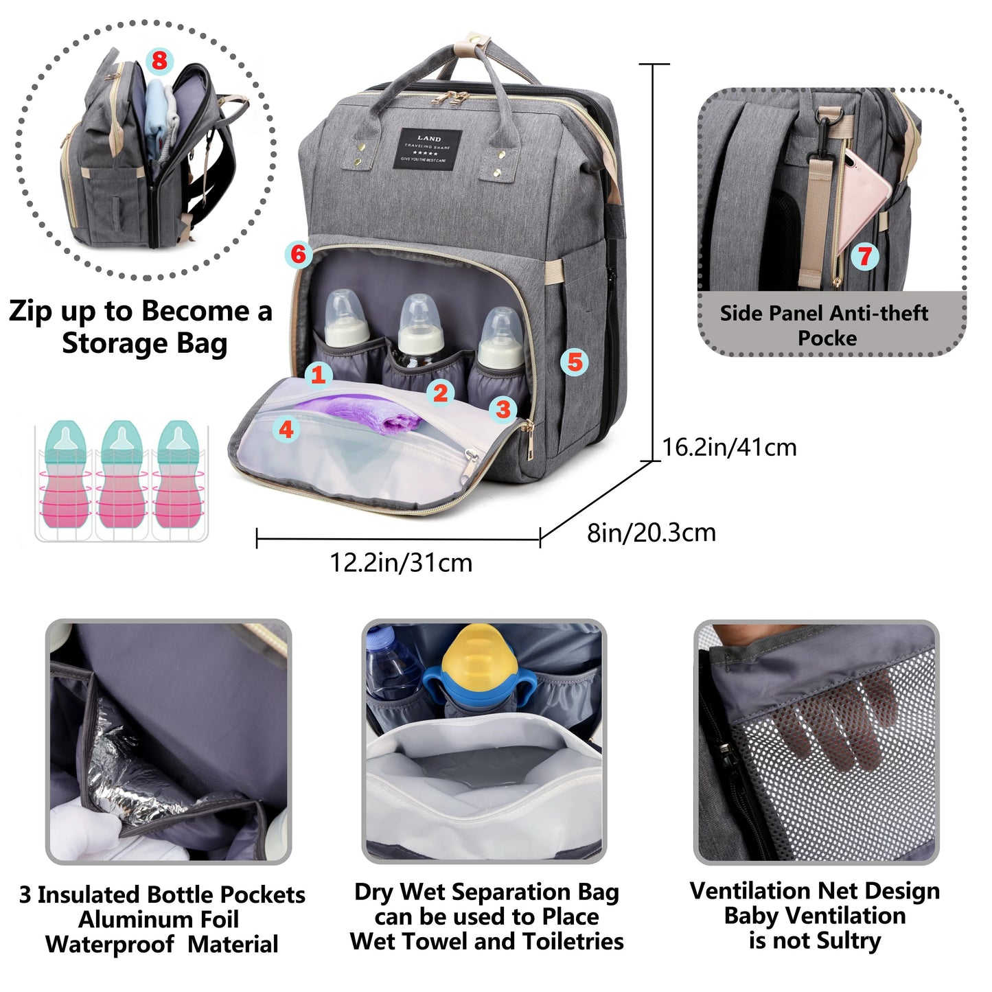 Mommy Bag Lightweight Portable