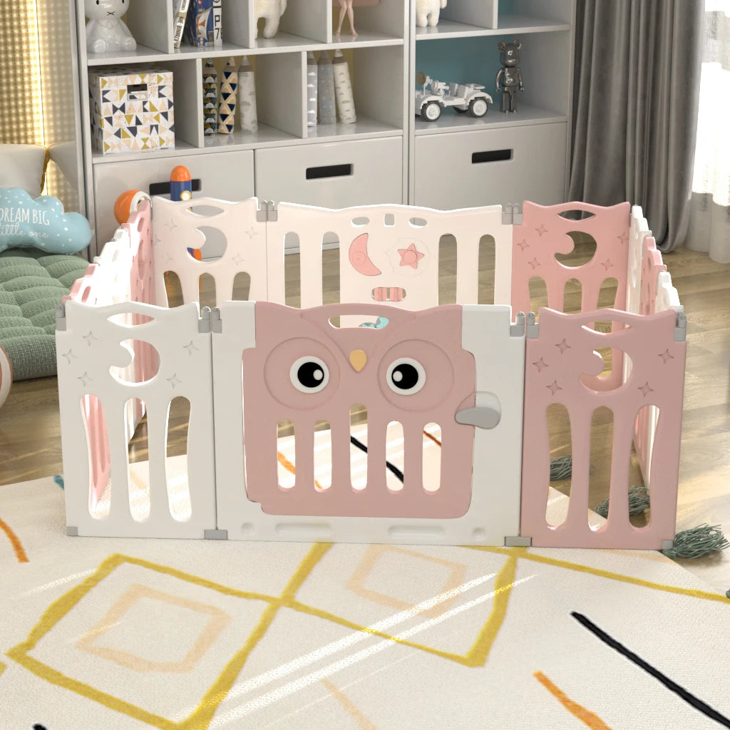 KIDkid Foldable Baby Kid Playpen 10&12 Panel Safety Play Yard Home Activity Center