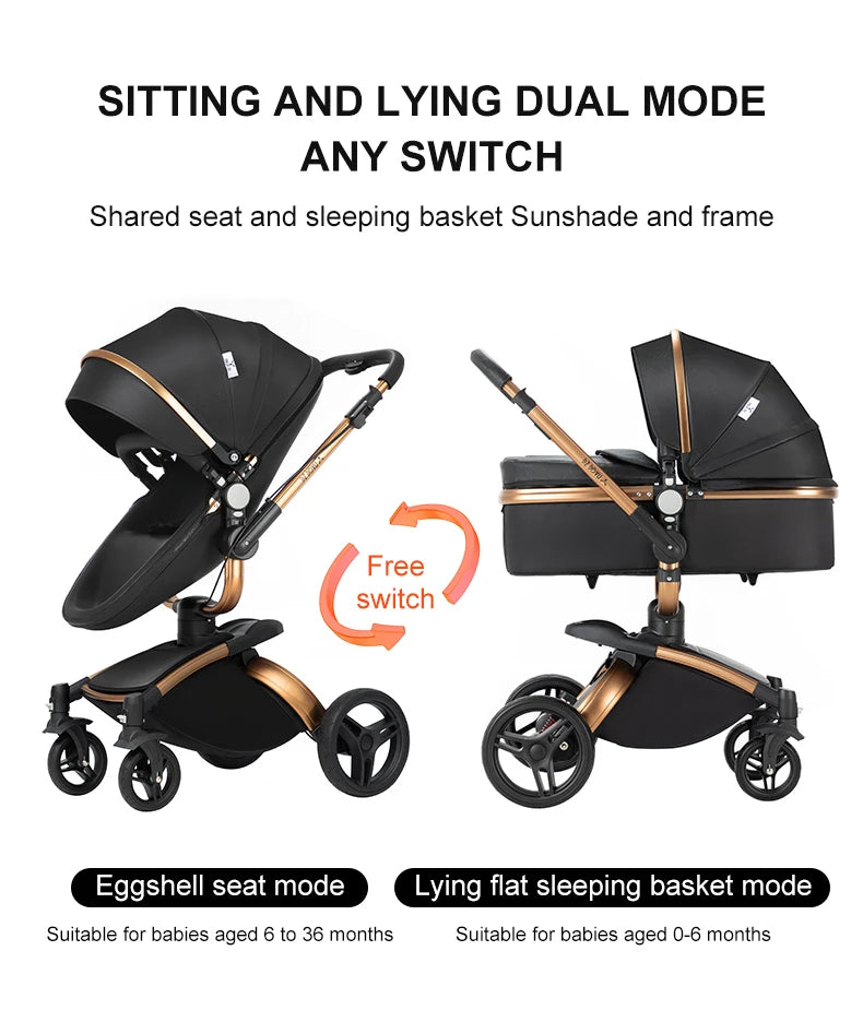 Biomimetic baby stroller 3 in 1 baby car light