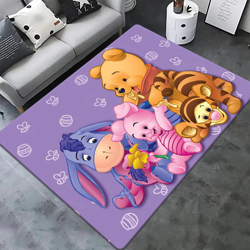 Winnie the Pooh Cartoon Printed Carpet .Living Room Bedroom Entrance Door Mat ,Sofa ,Toilets,Home Decoration Carpet. Picnic Rug