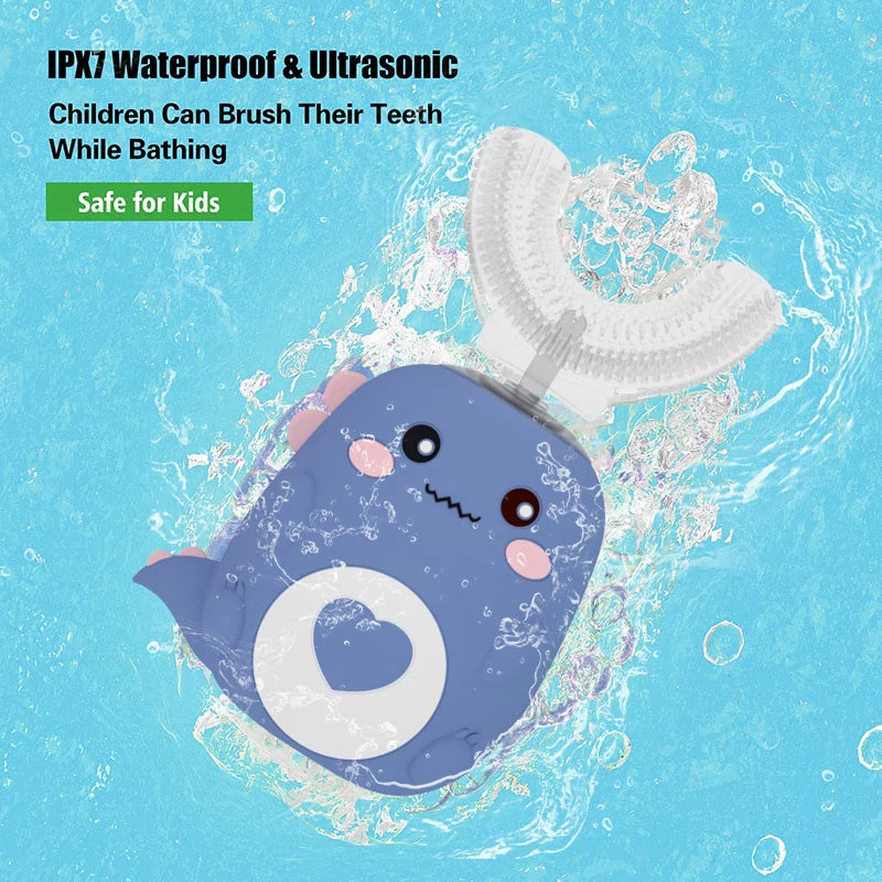 Kids U-Shape Toothbrush 360° Soft Silicone | Toddler & Baby Toothbrush | BPA-Free Manual Toothbrush for Boys & Girls | Gentle Gum Care, Safe Oral Hygiene, Fun Design