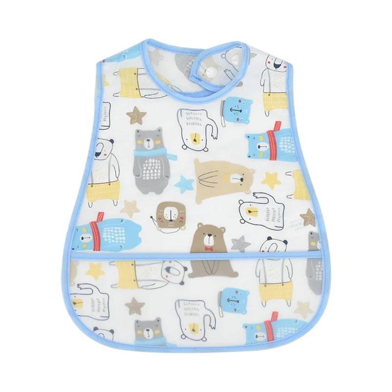 Waterproof Pocket Lunch Feeding Bibs Adjustable