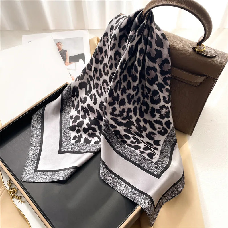 Luxury Vintage Print Square Scarf