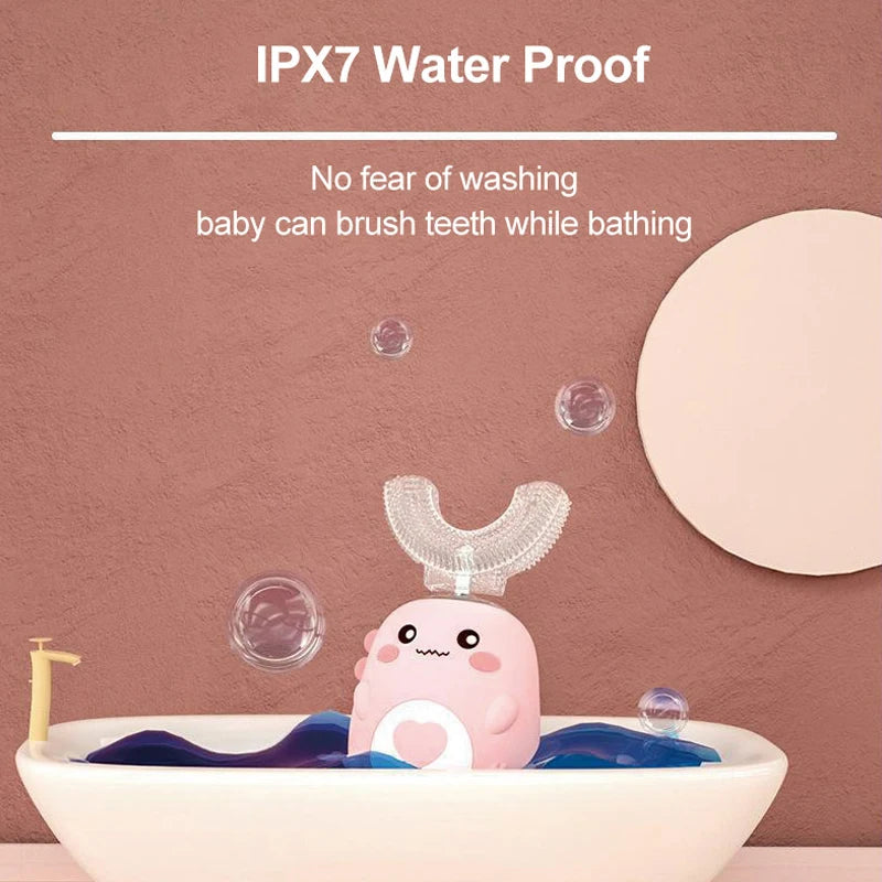 Kids U-Shape Toothbrush 360° Soft Silicone | Toddler & Baby Toothbrush | BPA-Free Manual Toothbrush for Boys & Girls | Gentle Gum Care, Safe Oral Hygiene, Fun Design