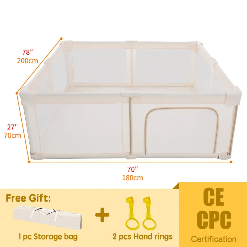 Foldable Baby Playpen Portable 150×180×70cm,180×200×70cm Dry Ball Pool Pit