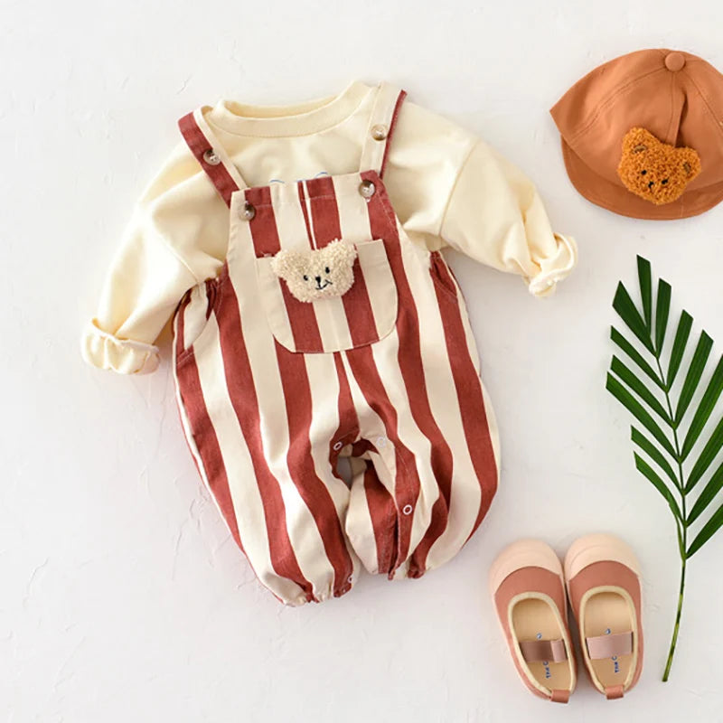 Rompers Striped Overall Jumpsuit