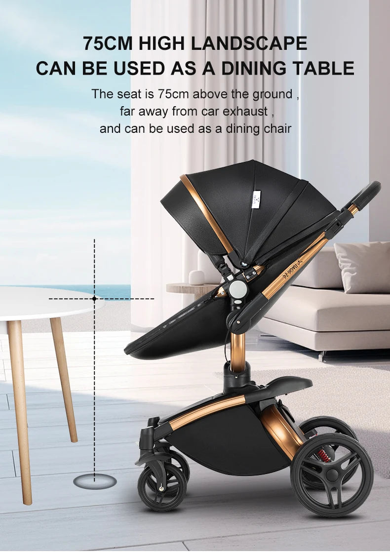 Biomimetic baby stroller 3 in 1 baby car light