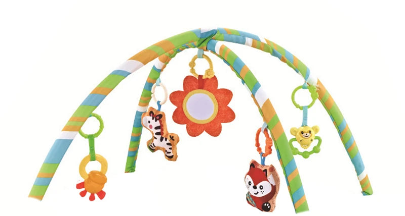 Play Gym Play Mat Tummy Time Fitness Frame Activity Rack with 5 Detachable Toys