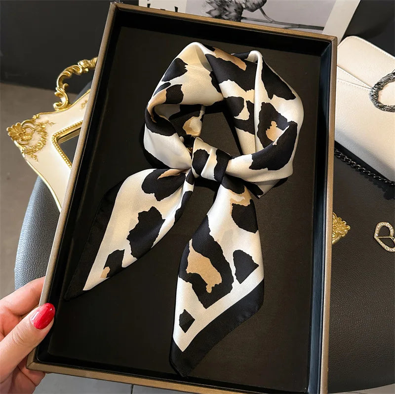 Luxury Vintage Print Square Scarf