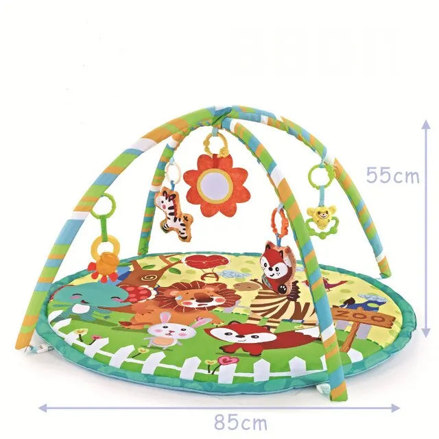 Play Gym Play Mat Tummy Time Fitness Frame Activity Rack with 5 Detachable Toys