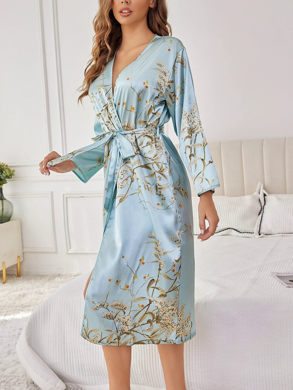 Elegant Robe Floral Print