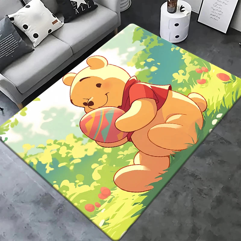 Winnie the Pooh Cartoon Printed Carpet .Living Room Bedroom Entrance Door Mat ,Sofa ,Toilets,Home Decoration Carpet. Picnic Rug