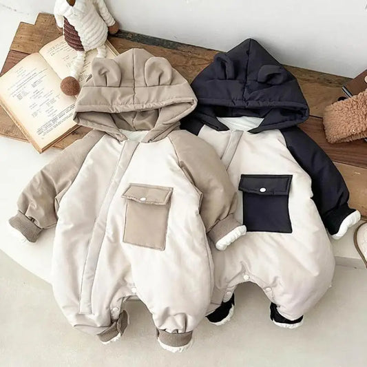 Winter Long Sleeve Hooded Romper