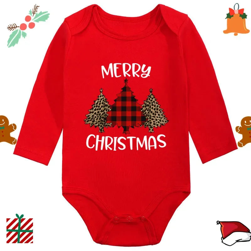 2024 Infant Newborn My First Christmas Rompers Baby Boys Girls Bodysuit Born Crawling Long Sleeve Jumpsuits Festival Party Gifts