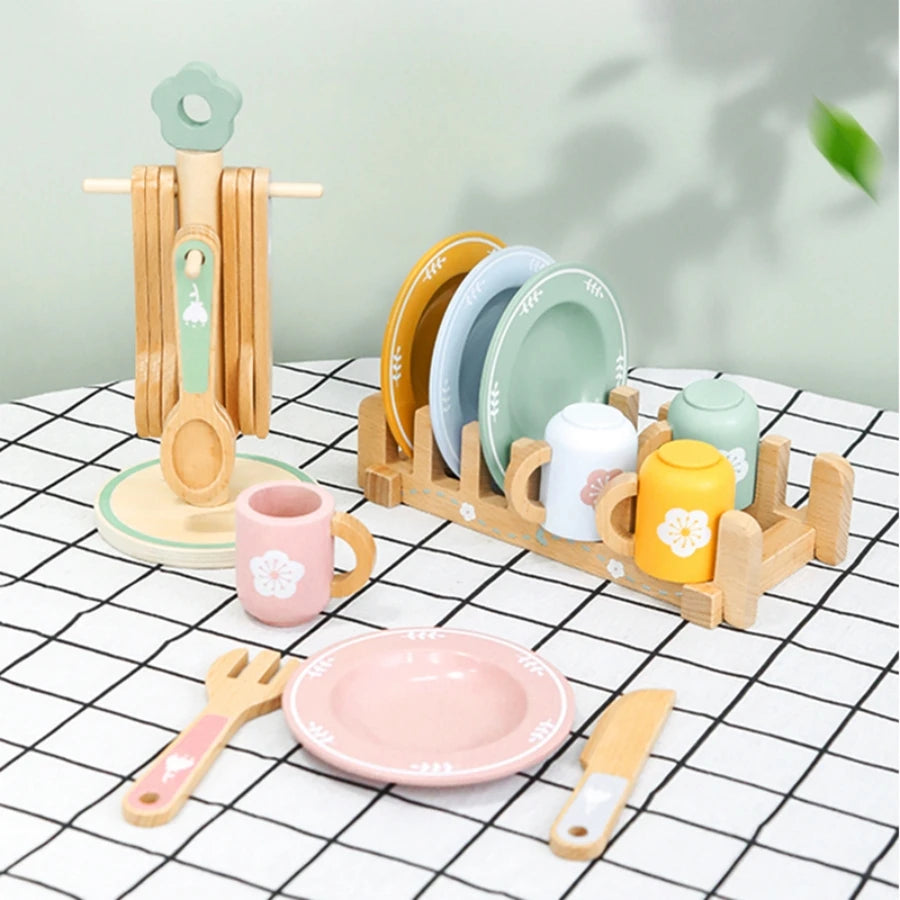 Play House simulation teapot Kitchen wooden
