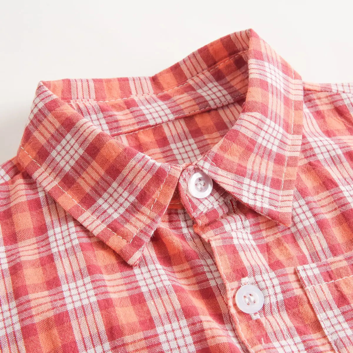 Sanlutoz Cotton Baby Boys Bodysuits Fashion Newborn Clothes for Baby Boy Short Sleeve Summer Baby Clothing Plaid